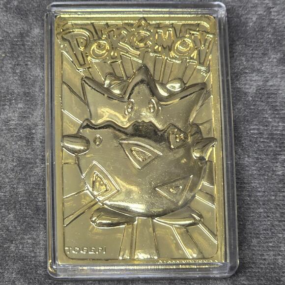 Pokémon Pokeball Togepi Limited Edition Gold Plated 23K Pokemon Card Collect - Picture 5 of 15